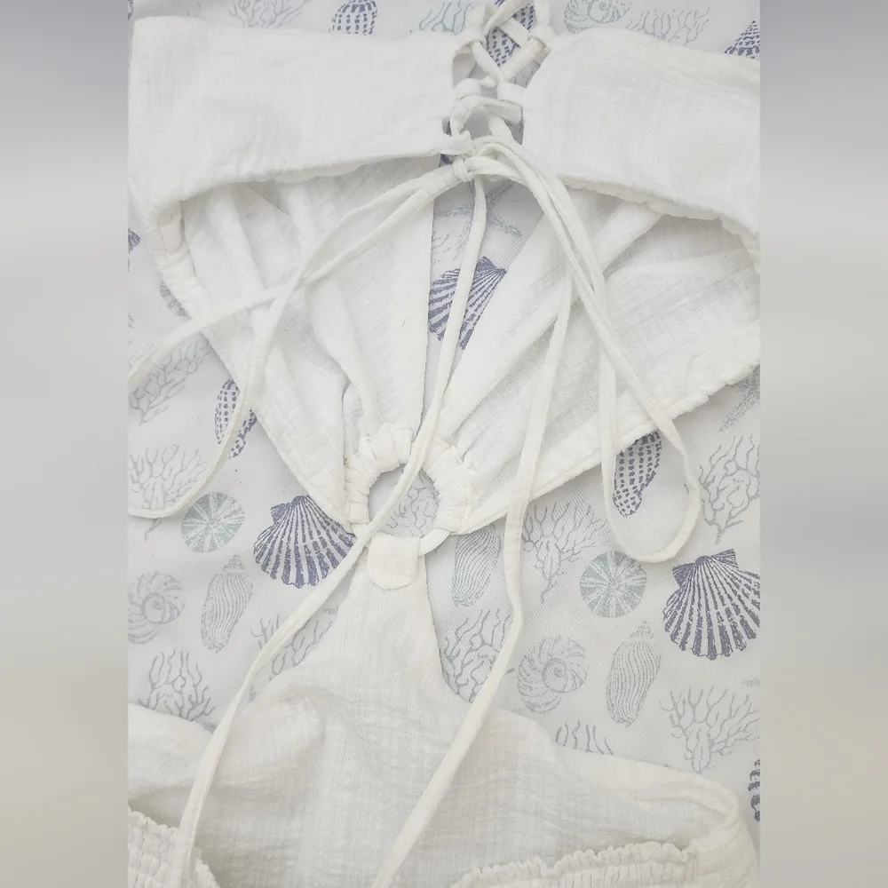 Maaji White Embellished Tiered Maxi Dress - Picture 7 of 11